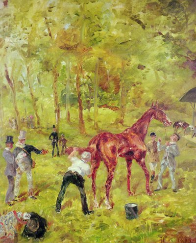 Souvenir d&39;Auteuil、1881（oil on cardboard） 作： Henri de Toulouse Lautrec